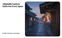 Modern Chinese Lantern, Outdoor Hanging Decor, Vintage Town, Restaurant, Hotel, Customizable
