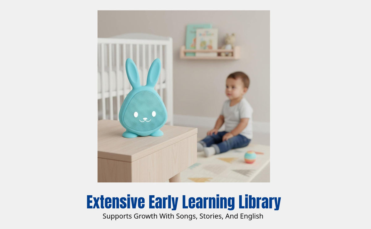 Story Machine for Kids, Shockproof Early Education Device, English Learning, Soft Sound, Cartoon Hare