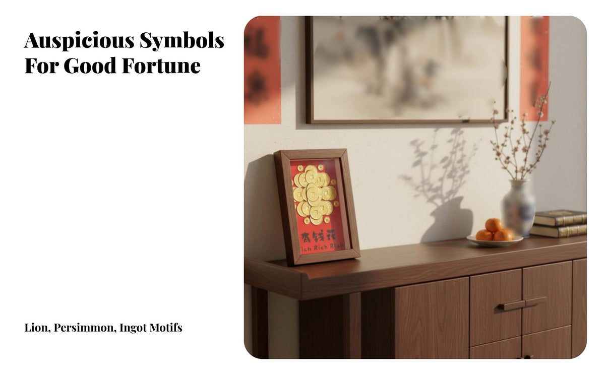 Year of the Horse New Year Table Decor, Calligraphy Frame, Festive Desktop Entryway Decoration