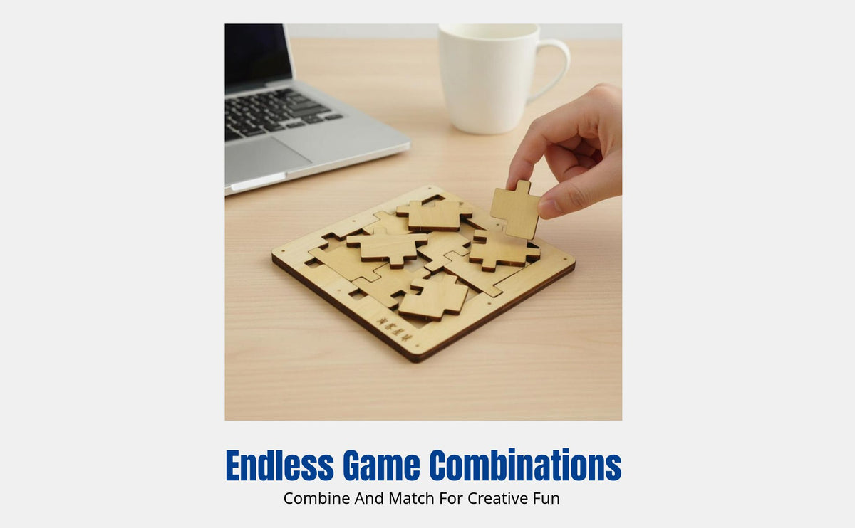 Wooden Brain Teaser Puzzle, Personalized, High Difficulty, Calendar Edition Gift