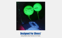 High Visibility Luminous Dive Cylinder Float, Buoyancy Toy, Positive Buoyancy, Dive Marker, Fluorescent Lime, Night Diving Accessory