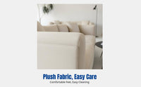Nordic Fabric Sofa, Tech Cloth Upholstery, L-Shaped Corner, Modern Minimalist for Living Room