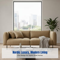 Nordic Fabric Sofa, Tech Cloth Upholstery, L-Shaped Corner, Modern Minimalist for Living Room