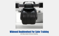 Ab Roller with Twin Wheels, Home Exercise Gear, Auto-Return, Smart Timer, Anti-Slip, Ab Plank Support, Knee Pad Included