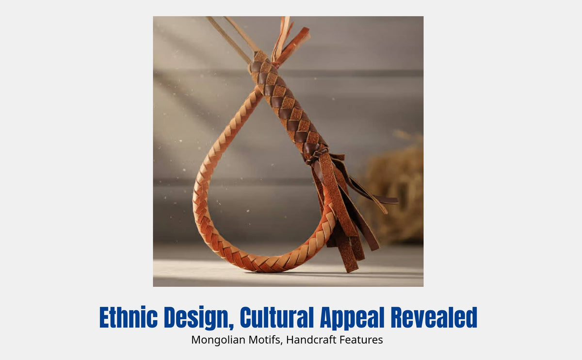 Horse lash, leather long whip for equestrian, movie prop, dance, Mongolian decor