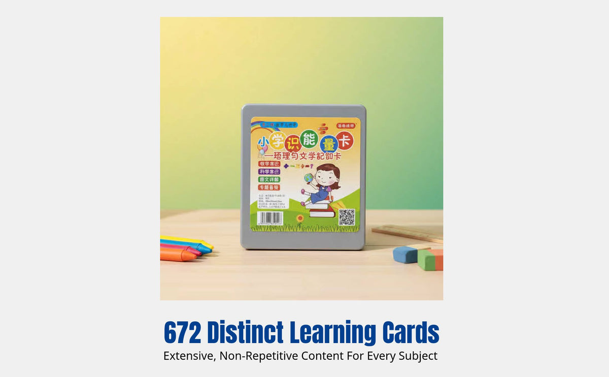 Knowledge Card Set, Educational Study Cards for Kids, Geography, Literature, Memory Toy