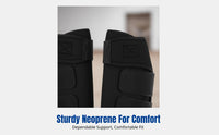 Neoprene Horse Leg Boots, Protective Wraps, Impact-Absorbing, Adjustable Hook and Loop, Riding Gear