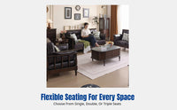 Modern Wood Leather Sofa Set, Vintage Traditional Style, Sectional for Small Spaces, Retro