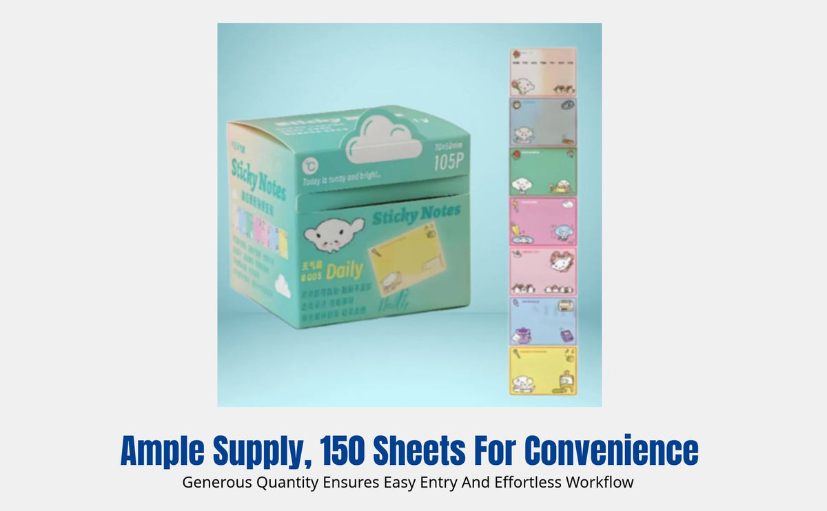Pull-Out Sticky Notes, Pearlescent Transparent Material, Notepad for Study & Office, Easy Tear, Multi-Color