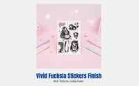 Sticker Book, Korean Sweet Cool Girl Character Stickers, Creative Ins Material for Journaling, Random Designs