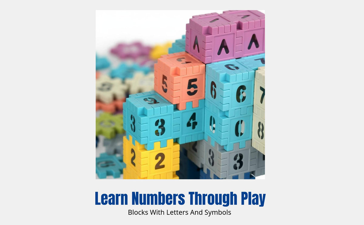 Kids DIY Building Blocks, Educational Number Learning Toy, Creative Assembly Set, Colorful Construction Material