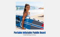 Inflatable Stand-Up Paddle Board, Wide Upright Surfboard, Stable Board for Fishing, Stretching, Emergency Aid, Aquatic Activities