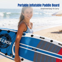 Inflatable Stand-Up Paddle Board, Wide Upright Surfboard, Stable Board for Fishing, Stretching, Emergency Aid, Aquatic Activities