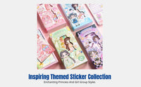 Girls Dress Up Sticker Book, Princess & Ancient Costume, Cute Cartoon, Creative Play, Random Designs