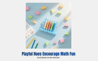 Math Abacus Counter for Children, Five-Row, 13-Digit, Colorful Beads, Suitable for Grade 1-2