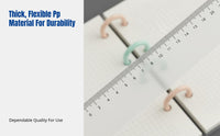 A6 Loose Leaf Ruler, Notebook Ruler Accessory, Tab Bookmark Ruler, Straight Ruler, PP Material, Multi-Functional Stationery