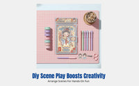Sticker Book for Girls, Dress Up Cartoon Stickers, DIY Handcraft Toy, Creative Scene Play