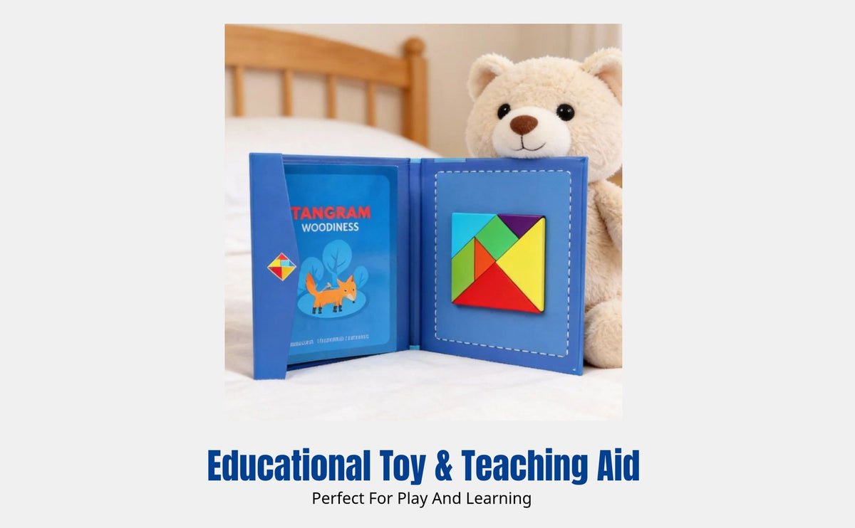 Wooden Tangram Game for Kids, Educational Puzzle, Preschool Teaching Aid