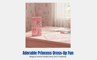 Cute Princess Dress Up Sticker Book, Girls Toy, Creative Outfits, Colorful Cartoon Stickers, Imaginative Play