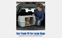Pet Carrier for SUV Travel, Sturdy Plastic Dog Kennel, Portable, Multi-Size
