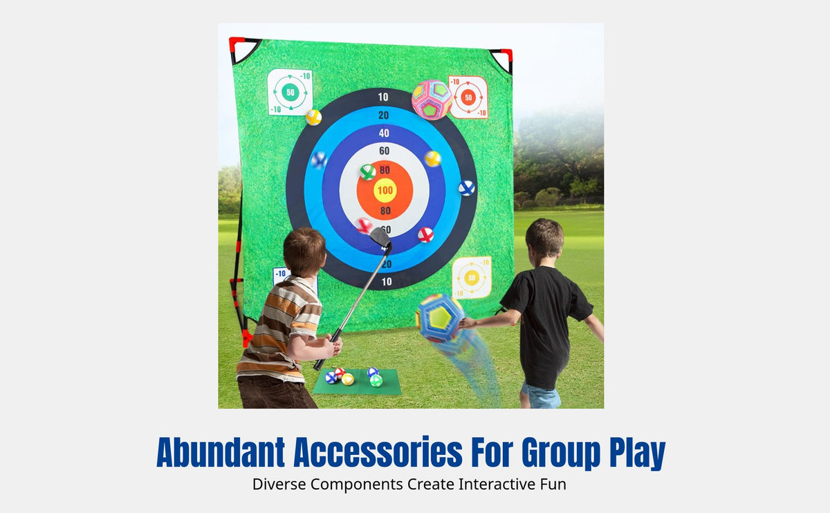 Putting Sphere Set, Target Sticky Sphere Game Mat, Indoor Outdoor Sports Toy, Multi-Activity Play, Hand-Eye Coordination, Group