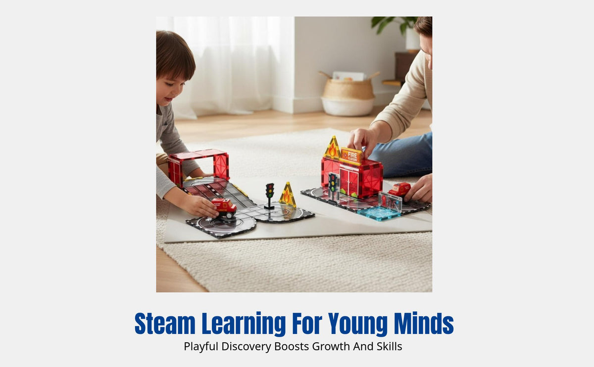 Tiles Building Blocks, Kids Game Toy, Colorful Pane, Traffic Engineering Scene, STEAM Educational Set