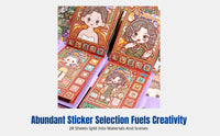 Dress Up Sticker Book, DIY Cartoon Sticker Collection, Creative Craft Toy for Girls, Ancient Republic Theme, Decorative Patterns, Kids Activity