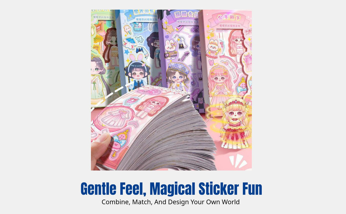 Dress Up Sticker Book, Princess Theme, Kids Creative Toy, Assorted Designs