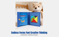 Wooden Tangram Game, Intelligence Toy for Kids, Preschool & Primary School, Creative Shapes, Portable