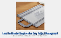 Double-Layer Thickened Mesh Document Bag, Letter-Size Transparent Organizer, Large Capacity Fastener Pouch for Students
