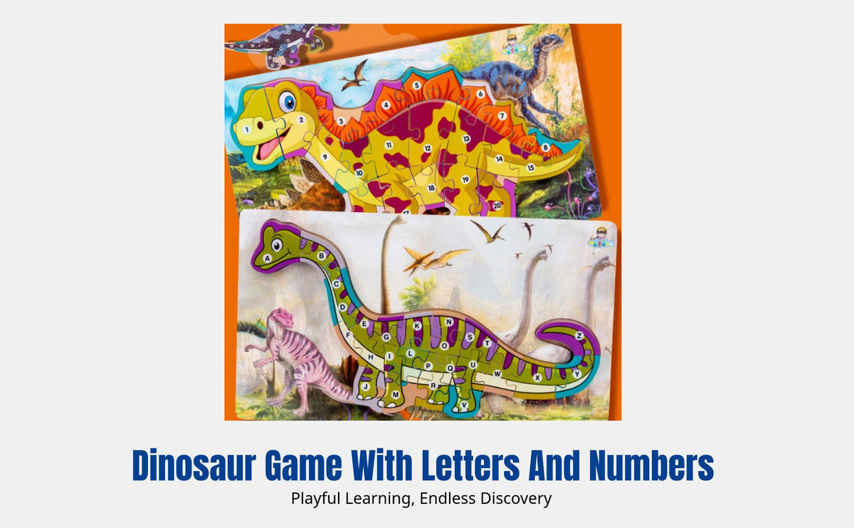 Wooden 3D Dinosaur Assembly Kit, Alphabet & Number Learning, Educational Toy for Kids