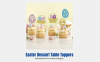 Easter Oval Cake Insert, Party Decor, Joyful Easter Dessert Table Topper, Holiday Decoration