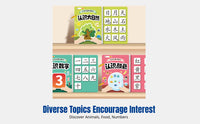 Early Learning Quiet Book for Toddlers, Cognitive Memory Cards, Cartoon Illustrations, Multi-Theme Educational Toy, For Ages 3-6