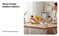 Feng Shui Wealth Decor, Horse Yuanbao Money Tree, Office Decoration, Housewarming Present