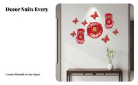 Chinese New Year 3D Fu Character Wall Sticker, Festive Decor, Living Room, Indoor Outdoor