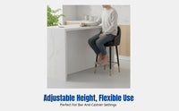 Bar Stool, Adjustable Swivel High Chair, Backrest, Modern Design, Metal Frame, Home, Bar, Commercial, Multiple Colors