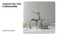 Modern Creative Deer Figurine, Ceramic Elk Sculpture, Fortunate Home Decor for Living Room, Entryway, TV Cabinet, Wine Cabinet