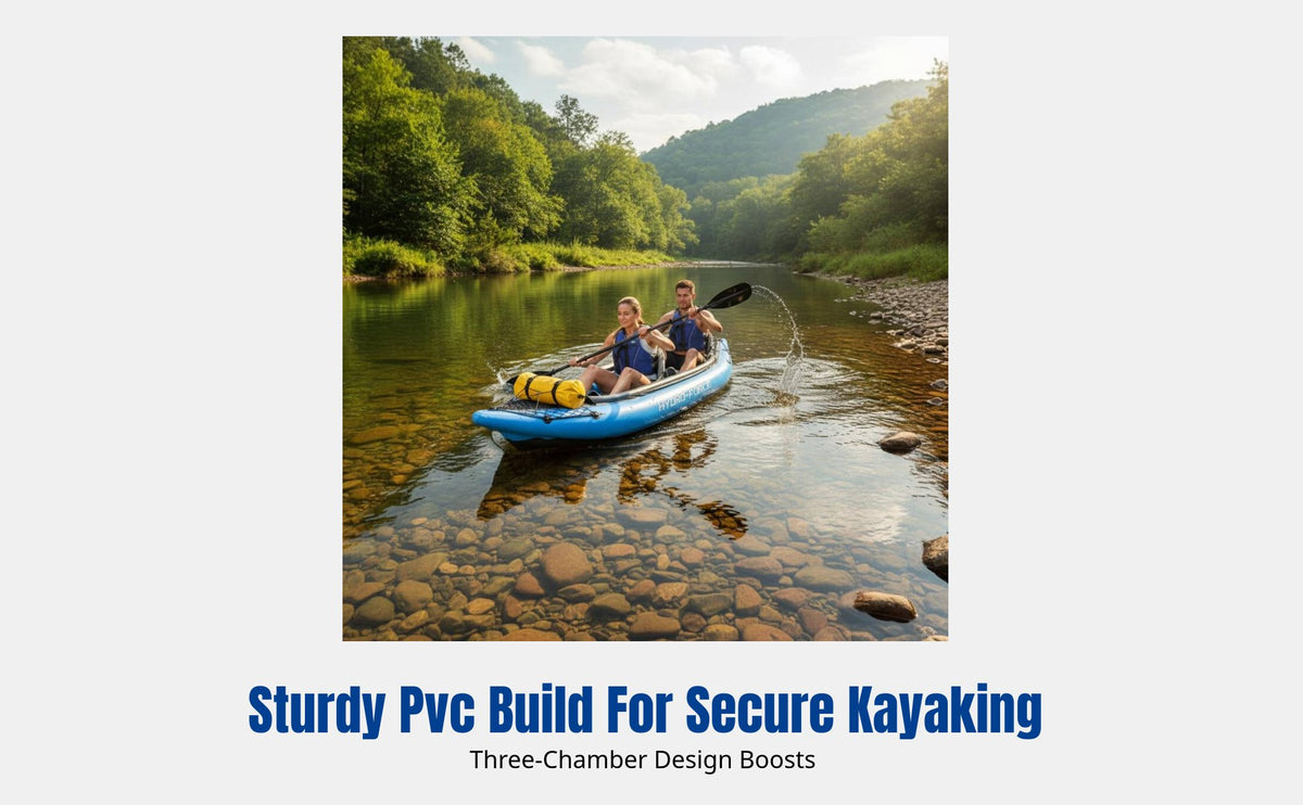 Inflatable Kayak, Voyager Canoe, Durable PVC, Outdoor Water Sports