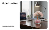 Crystal Money Tree, Lavender Stone Citrine Feng Shui Desktop Decor Gift