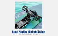 Inflatable Stand-Up Paddleboard with Metal Pedal System, Double Kayak, Fishing Board, Adjustable Seat