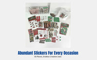 Christmas Sticker Pack, Trendy Decorative Sealing Stickers, DIY Notebook, Gift Wrapping, Holiday Decor