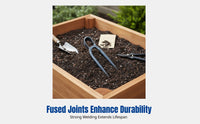 Hand-Forged Hoe, Two-Tooth Rake, Metal Garden Tool, Durable for Soil Loosening, Land Cultivation, Farming