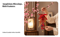 Horse Year Fortune Hanging, Fu Character Card Chime, Seasonal Holiday Decor
