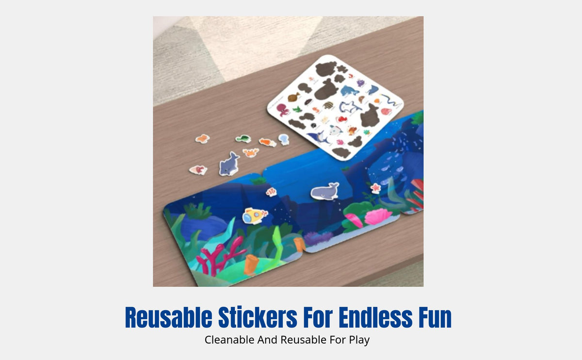 Jelly Sticker Book, Educational Toy for Kids, Reusable and Washable Quiet Book, Random Theme