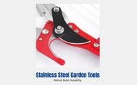 High Branch Pruner, Garden Pole Saw, Pulley Assisted, Rope Operated, Stainless Steel, Telescopic Extension Rod, Multi-Purpose