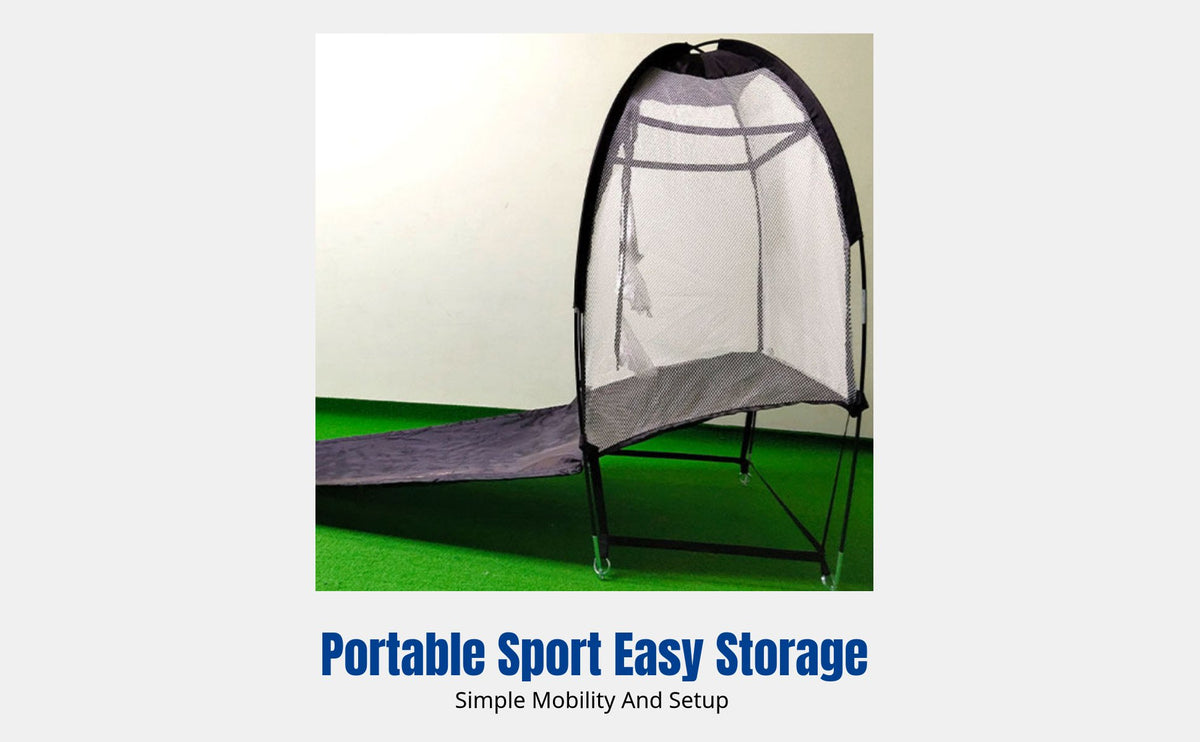 Sport Practice Net, Indoor Hitting Enclosure, Portable Storage, Chipping Training Net for Multiple Scenes