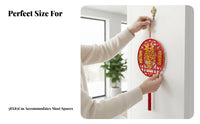 Fu Character Chinese Knot, Housewarming Hanging Decor, Red Fabric, New Home Entry, Living Room, Blessing Words, Wooden Board