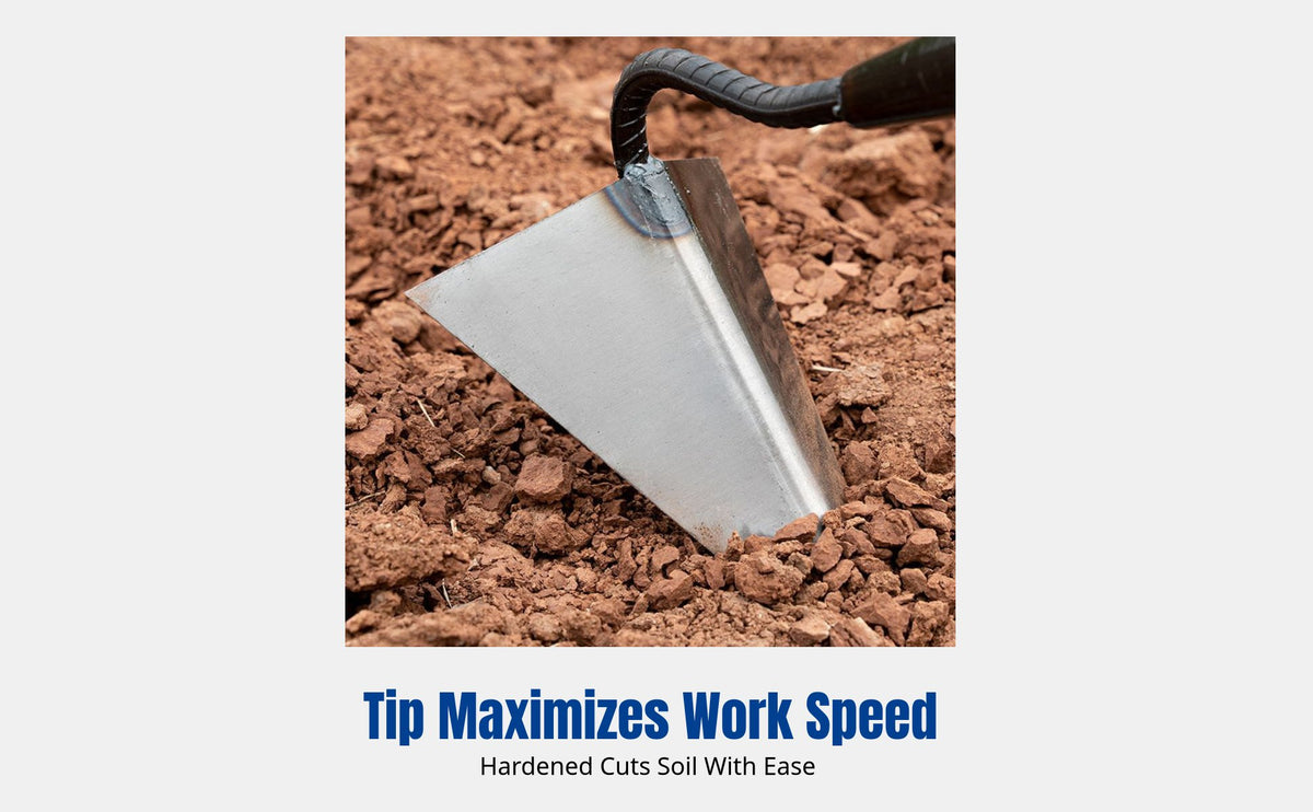 Thickened Manganese Steel Triangular Hoe, Hand-Pulled Plow, Multi-Functional Garden & Farm Tool, Durable