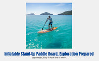 Inflatable Stand-Up Paddle Board, Double-Layer Thickened Surfboard, Extra Wide & Long Family Board, Anti-Slip Deck, Complete Accessories