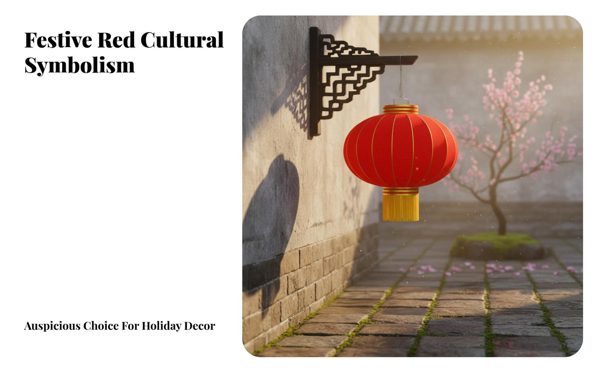 Flocked Fabric Lantern, Red, Outdoor Waterproof, Chinese New Year, Advertising Decor